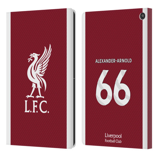 Liverpool Football Club 2023/24 Players Home Kit Trent Alexander-Arnold Leather Book Wallet Case Cover For Amazon Fire HD 10 / Plus 2021