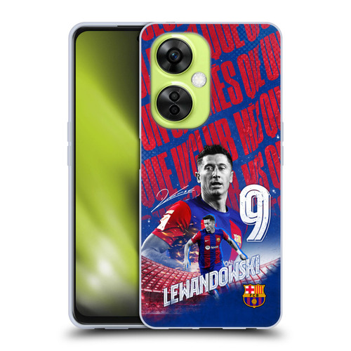 FC Barcelona 2023/24 First Team Robert Lewandowski Soft Gel Case for OnePlus Nord CE 3 Lite 5G