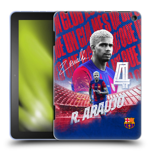 FC Barcelona 2023/24 First Team Ronald Araújo Soft Gel Case for Amazon Fire HD 8/Fire HD 8 Plus 2020