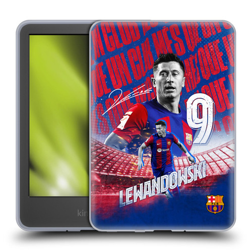 FC Barcelona 2023/24 First Team Robert Lewandowski Soft Gel Case for Amazon Kindle 11th Gen 6in 2022