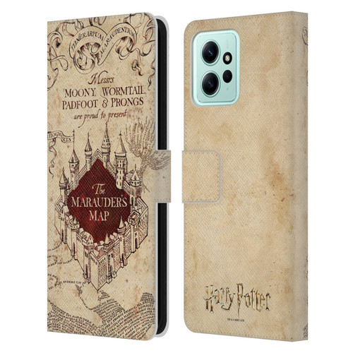 Harry Potter Prisoner Of Azkaban II The Marauder's Map Leather Book Wallet Case Cover For Xiaomi Redmi 12