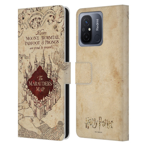 Harry Potter Prisoner Of Azkaban II The Marauder's Map Leather Book Wallet Case Cover For Xiaomi Redmi 12C