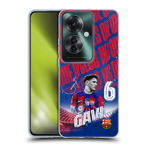 FC Barcelona 2023/24 First Team Gavi Soft Gel Case for OPPO Reno11 F 5G / F25 Pro 5G
