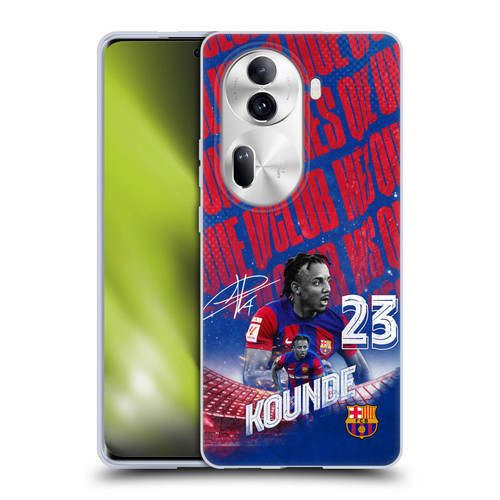 FC Barcelona 2023/24 First Team Jules Koundé Soft Gel Case for OPPO Reno11 Pro