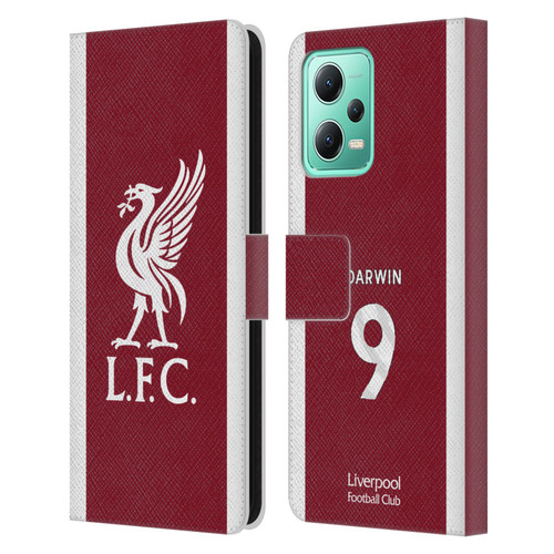 Liverpool Football Club 2023/24 Players Home Kit Darwin Núñez Leather Book Wallet Case Cover For Xiaomi Redmi Note 12 5G