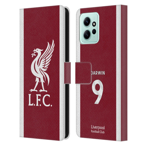 Liverpool Football Club 2023/24 Players Home Kit Darwin Núñez Leather Book Wallet Case Cover For Xiaomi Redmi 12