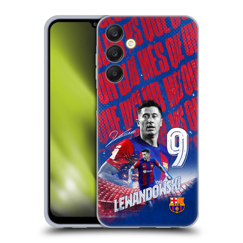 FC Barcelona 2023/24 First Team Robert Lewandowski Soft Gel Case for Samsung Galaxy A25 5G
