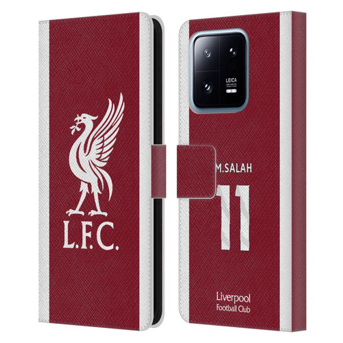 Liverpool Football Club 2023/24 Players Home Kit Mohamed Salah Leather Book Wallet Case Cover For Xiaomi 13 Pro 5G