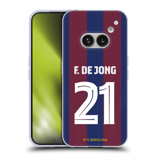 FC Barcelona 2023/24 Players Home Kit Frenkie de Jong Soft Gel Case for Nothing Phone (2a)