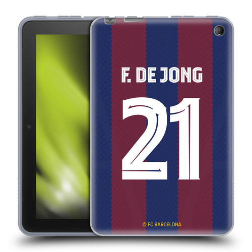 FC Barcelona 2023/24 Players Home Kit Frenkie de Jong Soft Gel Case for Amazon Fire 7 2022