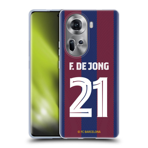 FC Barcelona 2023/24 Players Home Kit Frenkie de Jong Soft Gel Case for OPPO Reno11