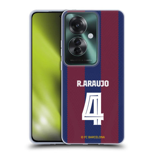 FC Barcelona 2023/24 Players Home Kit Ronald Araújo Soft Gel Case for OPPO Reno11 F 5G / F25 Pro 5G