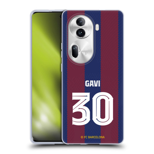 FC Barcelona 2023/24 Players Home Kit Gavi Soft Gel Case for OPPO Reno11 Pro