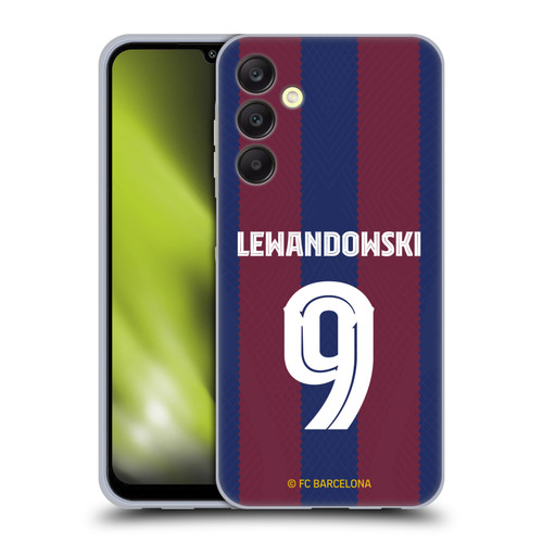 FC Barcelona 2023/24 Players Home Kit Robert Lewandowski Soft Gel Case for Samsung Galaxy A25 5G