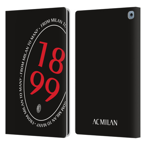 AC Milan Art 1899 Oversized Leather Book Wallet Case Cover For Amazon Fire HD 10 (2021)