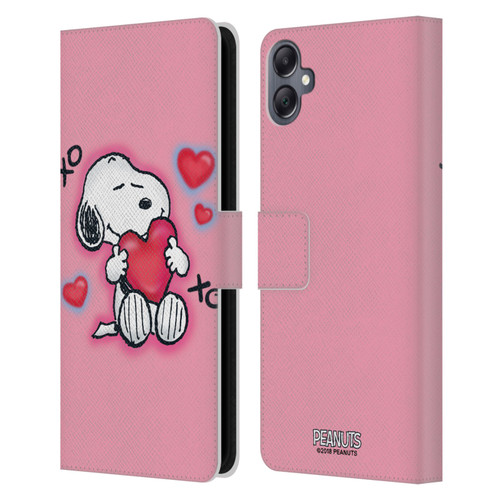 Peanuts Snoopy Boardwalk Airbrush XOXO Leather Book Wallet Case Cover For Samsung Galaxy A05