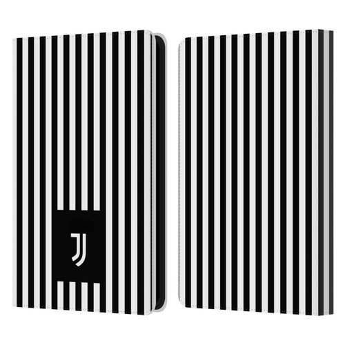 Juventus Football Club Lifestyle 2 Black & White Stripes Leather Book Wallet Case Cover For Amazon Kindle Paperwhite 5 (2021)