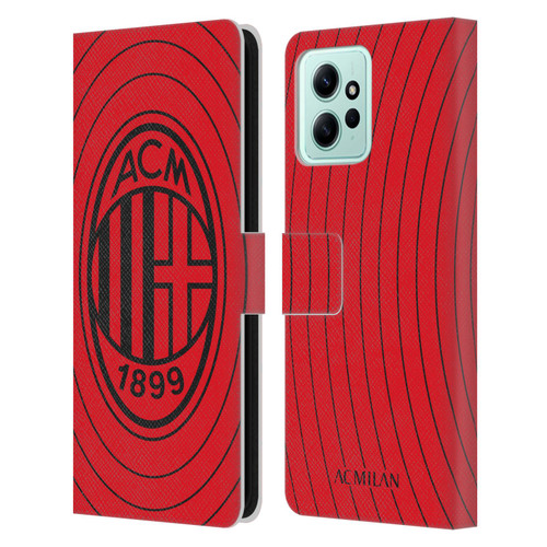 AC Milan Art Red And Black Leather Book Wallet Case Cover For Xiaomi Redmi 12