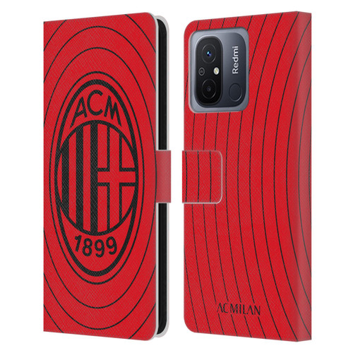 AC Milan Art Red And Black Leather Book Wallet Case Cover For Xiaomi Redmi 12C