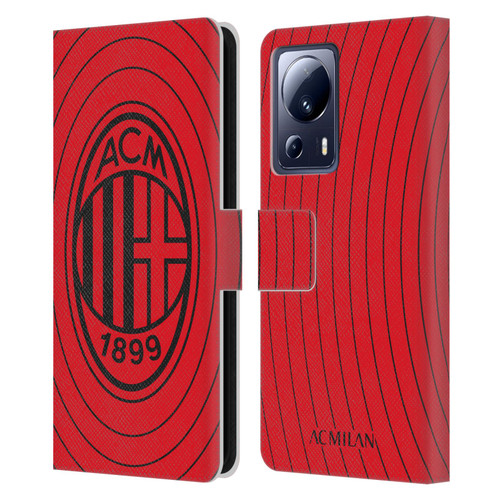 AC Milan Art Red And Black Leather Book Wallet Case Cover For Xiaomi 13 Lite 5G
