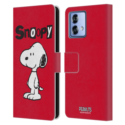 Peanuts Characters Snoopy Leather Book Wallet Case Cover For Motorola Moto G84 5G