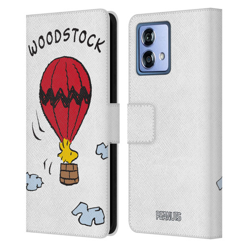 Peanuts Characters Woodstock Leather Book Wallet Case Cover For Motorola Moto G84 5G