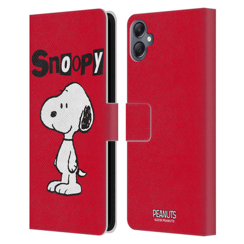 Peanuts Characters Snoopy Leather Book Wallet Case Cover For Samsung Galaxy A05