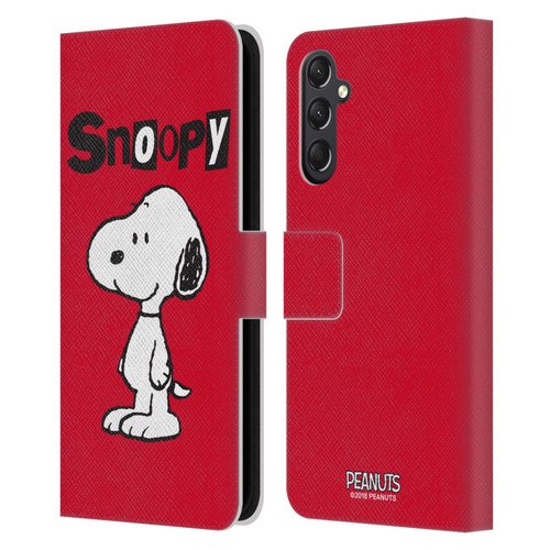 Peanuts Characters Snoopy Leather Book Wallet Case Cover For Samsung Galaxy A24 4G / M34 5G