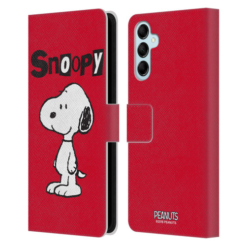 Peanuts Characters Snoopy Leather Book Wallet Case Cover For Samsung Galaxy M14 5G