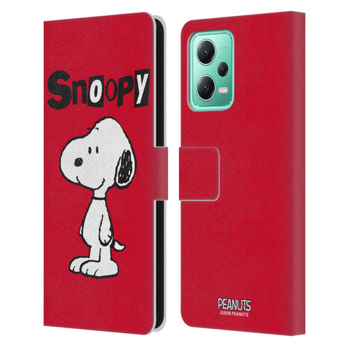 Peanuts Characters Snoopy Leather Book Wallet Case Cover For Xiaomi Redmi Note 12 5G