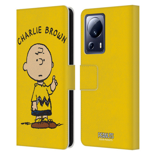 Peanuts Characters Charlie Brown Leather Book Wallet Case Cover For Xiaomi 13 Lite 5G