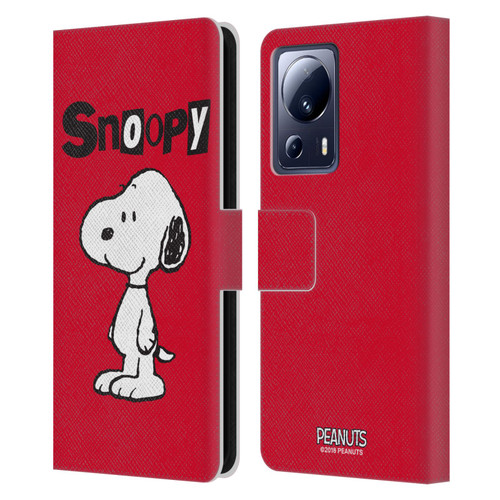 Peanuts Characters Snoopy Leather Book Wallet Case Cover For Xiaomi 13 Lite 5G