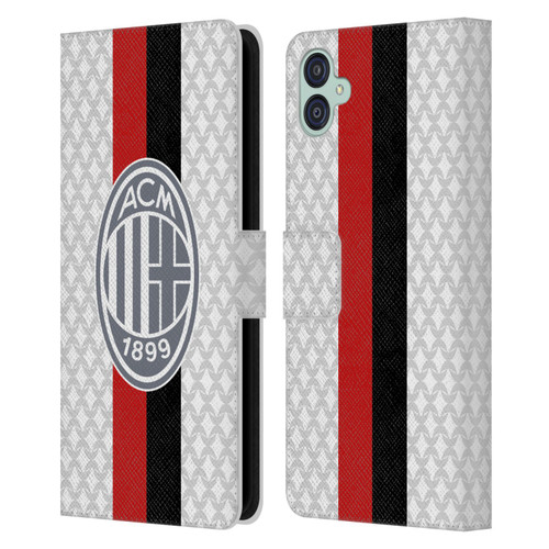AC Milan 2023/24 Crest Kit Away Leather Book Wallet Case Cover For Samsung Galaxy M04 5G / A04e