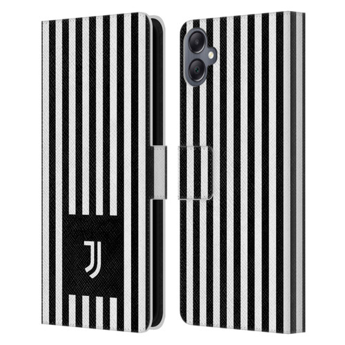 Juventus Football Club Lifestyle 2 Black & White Stripes Leather Book Wallet Case Cover For Samsung Galaxy A05