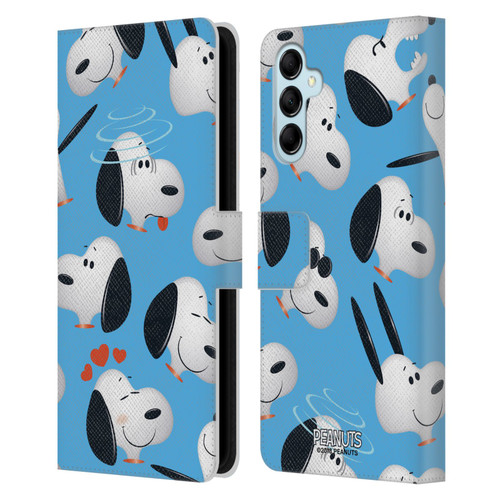Peanuts Character Patterns Snoopy Leather Book Wallet Case Cover For Samsung Galaxy M14 5G