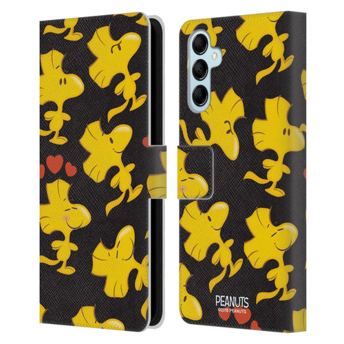 Peanuts Character Patterns Woodstock Leather Book Wallet Case Cover For Samsung Galaxy M14 5G
