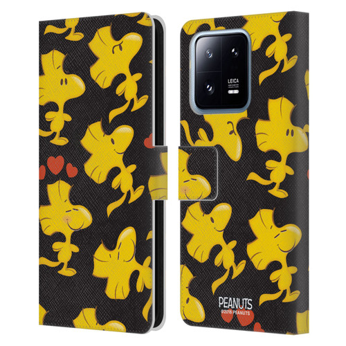 Peanuts Character Patterns Woodstock Leather Book Wallet Case Cover For Xiaomi 13 Pro 5G