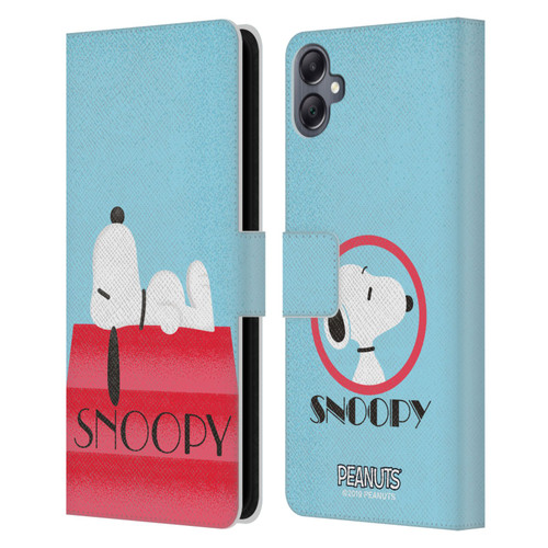 Peanuts Snoopy Deco Dreams House Leather Book Wallet Case Cover For Samsung Galaxy A05