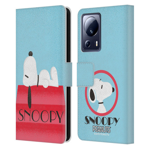 Peanuts Snoopy Deco Dreams House Leather Book Wallet Case Cover For Xiaomi 13 Lite 5G