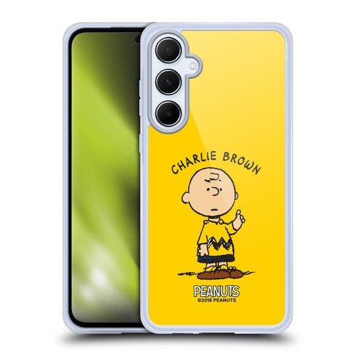 Peanuts Characters Charlie Brown Soft Gel Case for Samsung Galaxy A55 5G