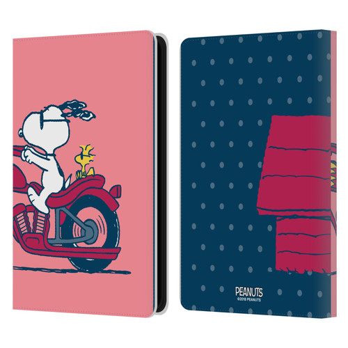 Peanuts Halfs And Laughs Snoopy & Woodstock Leather Book Wallet Case Cover For Amazon Kindle Paperwhite 5 (2021)