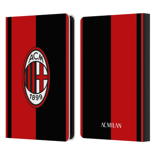 AC Milan Crest Red And Black Leather Book Wallet Case Cover For Amazon Kindle Paperwhite 5 (2021)
