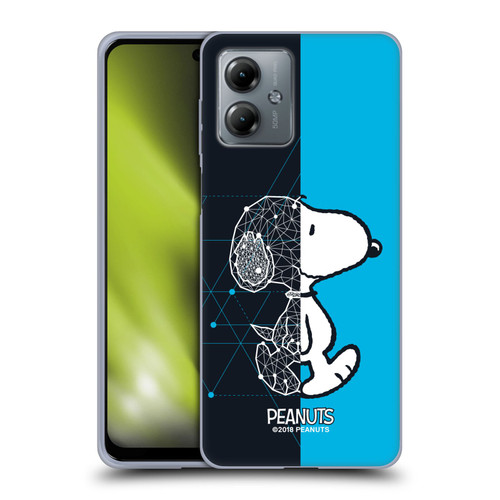 Peanuts Halfs And Laughs Snoopy Geometric Soft Gel Case for Motorola Moto G14