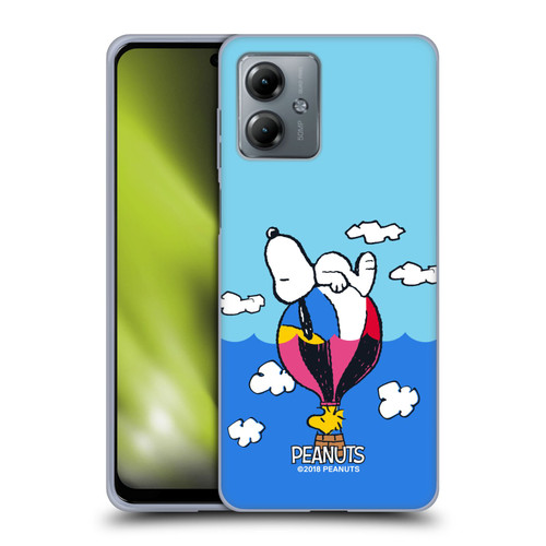 Peanuts Halfs And Laughs Snoopy & Woodstock Balloon Soft Gel Case for Motorola Moto G14