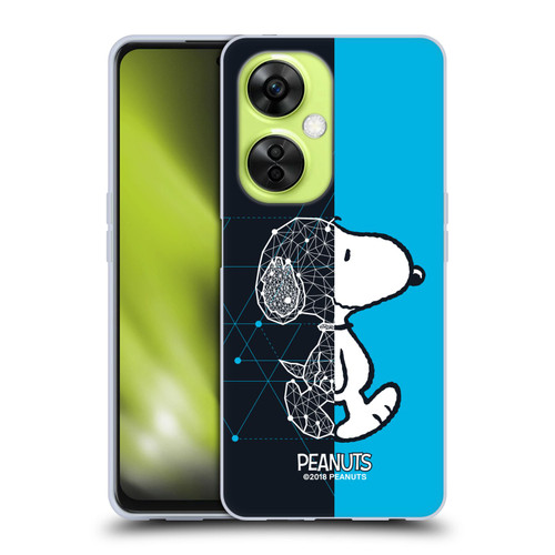Peanuts Halfs And Laughs Snoopy Geometric Soft Gel Case for OnePlus Nord CE 3 Lite 5G