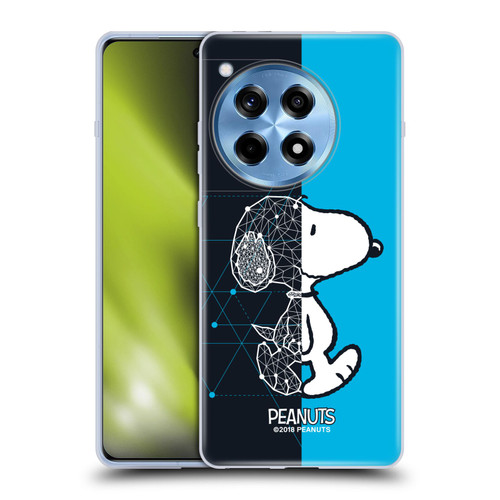 Peanuts Halfs And Laughs Snoopy Geometric Soft Gel Case for OnePlus 12R