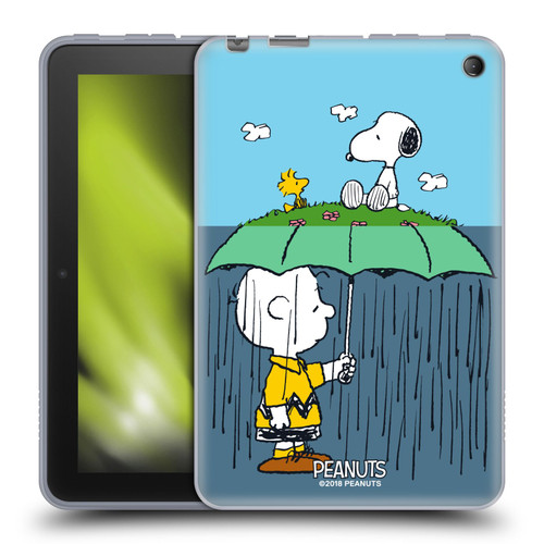 Peanuts Halfs And Laughs Charlie, Snoppy & Woodstock Soft Gel Case for Amazon Fire 7 2022