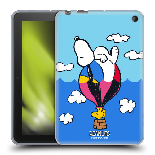 Peanuts Halfs And Laughs Snoopy & Woodstock Balloon Soft Gel Case for Amazon Fire 7 2022