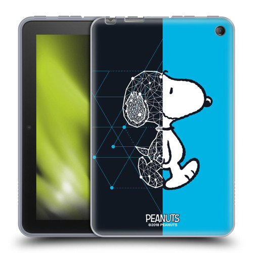 Peanuts Halfs And Laughs Snoopy Geometric Soft Gel Case for Amazon Fire 7 2022