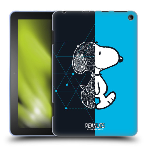 Peanuts Halfs And Laughs Snoopy Geometric Soft Gel Case for Amazon Fire HD 8/Fire HD 8 Plus 2020